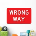thumbnail image 1 of Wrong Way Sign Wall Decal by Wallmonkeys Peel and Stick Graphic (48 in W x 32 in H) WM63867, 1 of 4