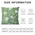 thumbnail image 5 of Nawypu Sage Green Tulip Throw Pillow Covers Rustic Transparent Tulip Floral Pattern Cushion Decorative Satin Pillowcases for Bedroom Living Room Sofa Home,, 5 of 5