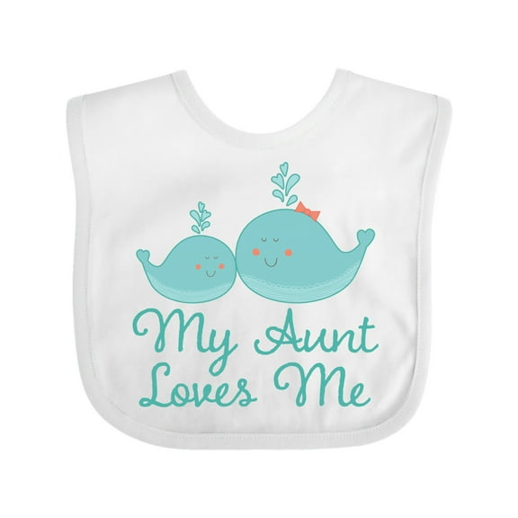 Inktastic My Aunt Loves Me Whale Boys or Girls Baby Bib
