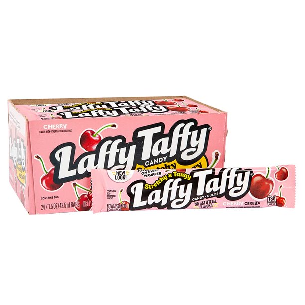 Laffy Taffy Cherry Cereza, 1.5 Oz, 24 Count (SUGAR CANDY REGULAR SIZE