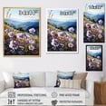 thumbnail image 4 of Designart "Hillside Abloom With Purple Morning Glories" Flowers Floater Framed Wall Decor, 4 of 5