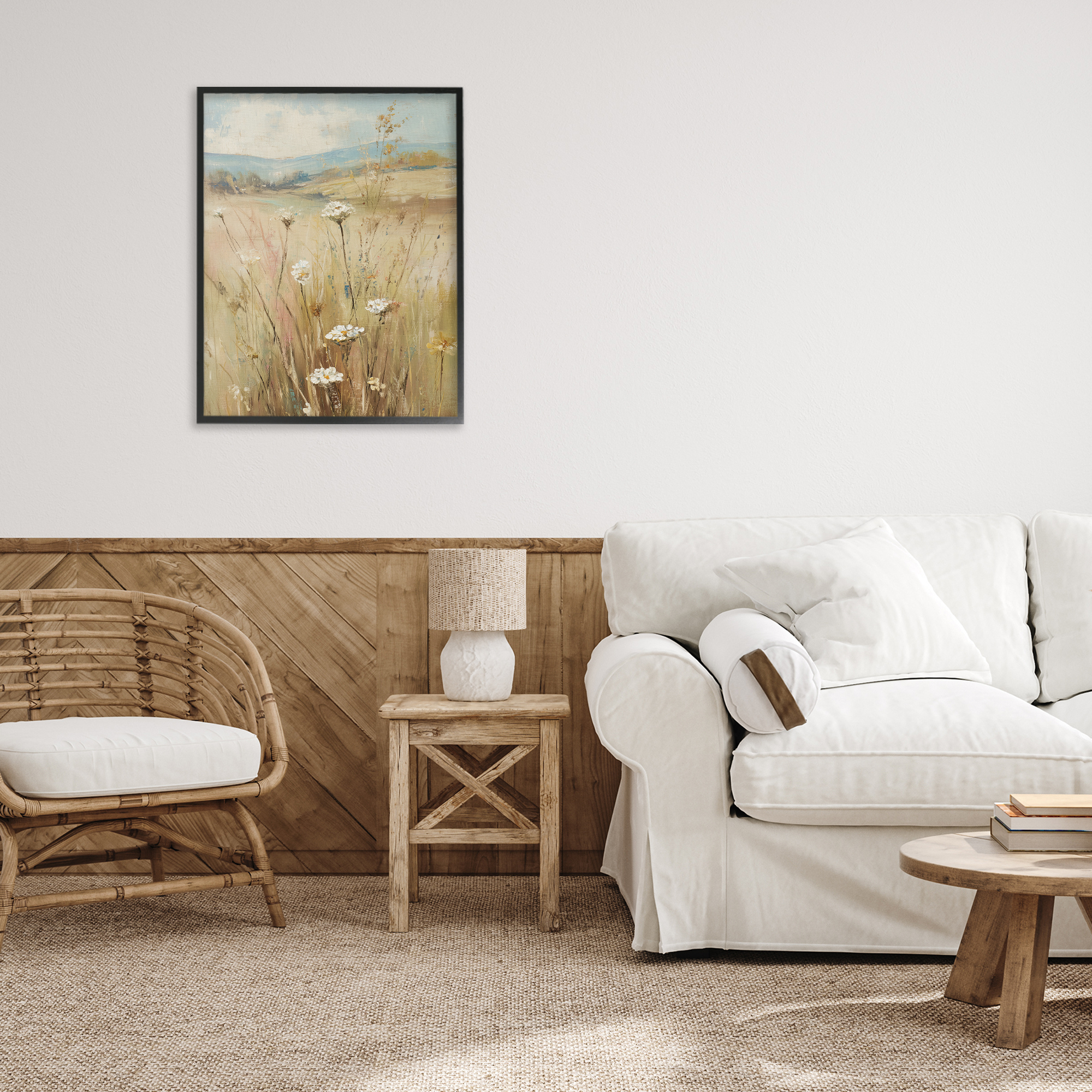 Stupell Industries Natural Lush Hillside Blooms Black Framed Giclee Art, design by Svetlana Aleynikova