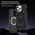 thumbnail image 3 of Dteck Magnetic & Seamless Stand for iPhone 15 Pro Max, Compatible with MagSafe, Military Grade Drop Protection, Slim Frosted Rugged Kickstand Phone Case for iPhone 15 Pro Max,Black, 3 of 6