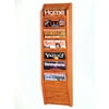 Wooden Mallet 7 Pocket Magazine wall Rack in Medium Oak