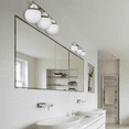thumbnail image 4 of Pearson 3-Light Chrome Vanity Light with White Frosted Glass Shades, 4 of 4