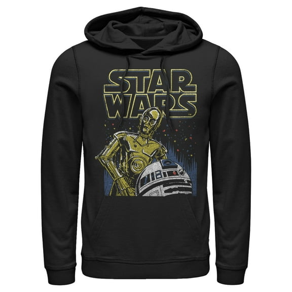 Men's Star Wars C-3PO and R2-D2 Sketch Pull Over Hoodie