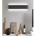 thumbnail image 5 of Lámpara de pared LED para interiores, lámpara de pared negra de 14W, blanco frío 6000K, iluminación de pared de diseño moderno para dormitorio, sala de estar, escaleras, pasillo, 220V, 5 of 5