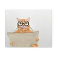 thumbnail image 4 of Cat Wearing Glasses Reading Newspaper On Toilet Funny Canvas Wall Art for Home Decor Ready-to-Hand, 4 of 18