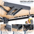 thumbnail image 5 of VIVO Black Corner Desk Keyboard & Mouse Platform Tray for L-shaped Workstation, 5 of 8