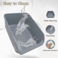thumbnail image 3 of Large Cat Litter Box with High Sides,Durable Open Top Cat Litter Pan for Kitty,Plastic Indoor Big Cat Box with High Wall,Senior Cat Toilet with Low Entry,Easy to Clean,Anti-Splashing(Grey), 3 of 6