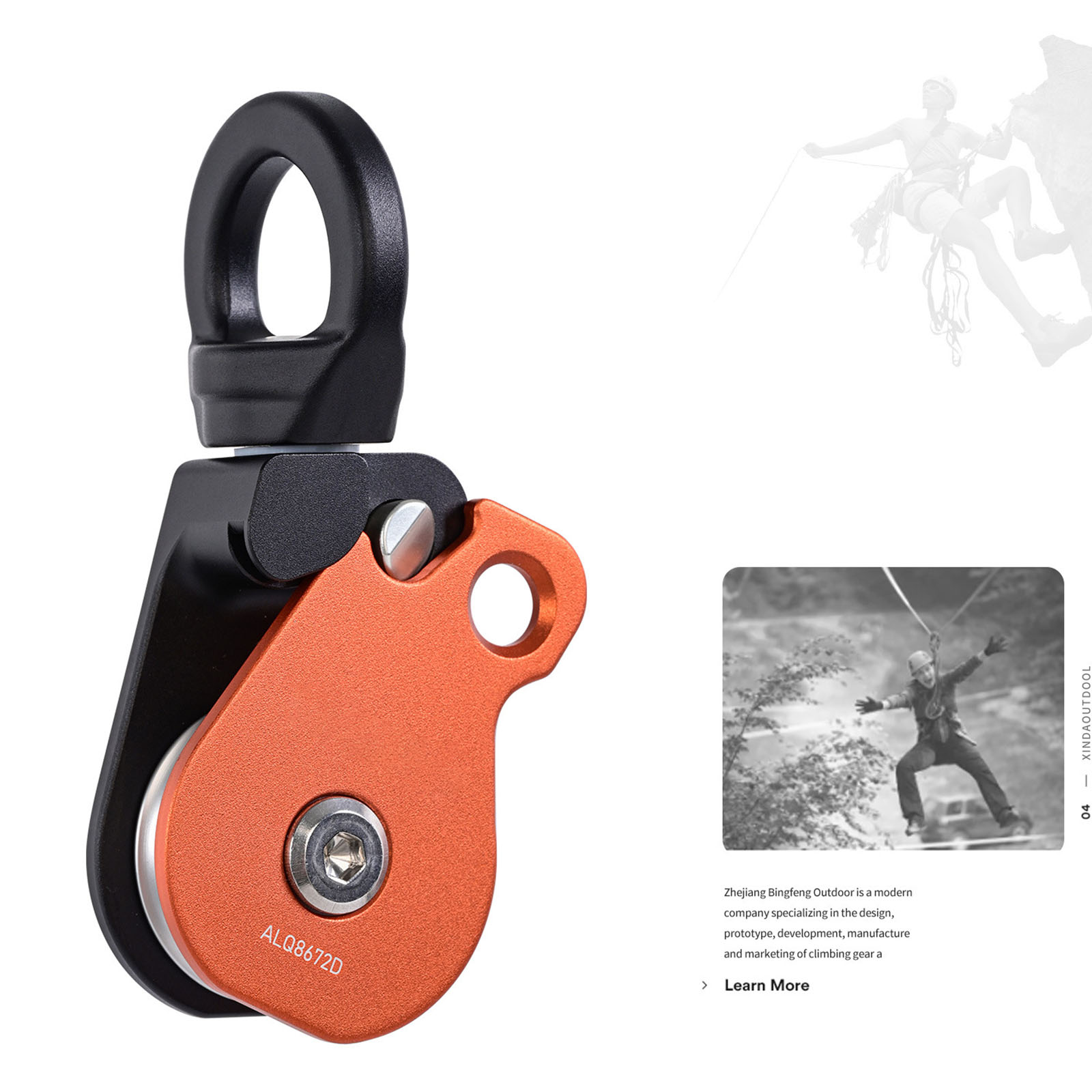 High Capacity Swivels Pulley 360 Rotation Multifunctional Outdoor Pulley for Hiking and Travel with Quick Installation