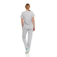 thumbnail image 2 of Hey Collection Womens Stretch Colorful Cargo Mock Neck Scrubs Set, Medical Nursing Tops with Four Pocket Scrubs Straight Leg Pants, 2 of 5