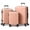 Pink, variant on PP Trolley Case, 20in 24in 28in 3PCS Suitcase Set, Black