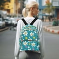 thumbnail image 7 of FORMRS Mini Backpack Purse for Women Quilted Travel Daypack Casual Shoulder Bag, Small Daisy, 7 of 7