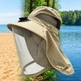 thumbnail image 5 of Solar Fan Sun Hat With Full Mosquito Net Face Shield, UV Blocking Neck Flap Breathable Cooling Headwear For Fishing Gardening Hiking Yard Work(Khaki), 5 of 5