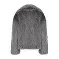 thumbnail image 3 of Qetyuw Faux Fur Coat for Women Winter Long Sleeve Open Front Crop Jacket Casual Warm Chunky Coats Outwear, 3 of 4