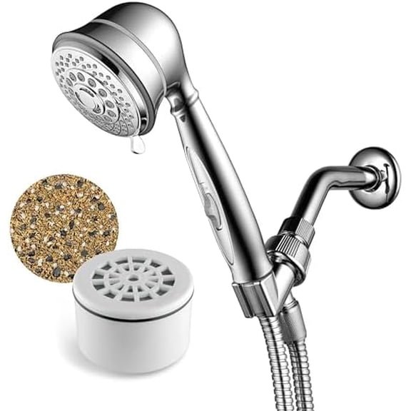 AquaCare by7-Setting Filtered Handheld Shower Head with Patented ON/OFF Pause Switch and Enriched KDF Shower Filter Cartridge Inside 4 Inch$$Tools & Hardware Other
