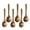 padauk, variant on HLONK 6 PCS Wooden Spoons for Honey 6.7 inch Small Wooden Spoons - Perfect for Tea Coffee & Soup Little Wooden Serving Table Spoons Set Bulk Bamboo Teaspoon for Eating with Unique Des