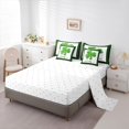 thumbnail image 5 of jejeloiu Four Leaf Clover 7-Piece Twin Bedding Sets,Lucky St.Patrick'S Day Bedding Comforter Set,Green Black Check Sheet Sets For Kids,Ultra Soft Home Decor Reversible, 5 of 8