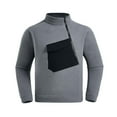 thumbnail image 1 of pstuiky Camisas de manga larga abrigadas para hombre, Sudadera con capucha y cuello alto para hombre, holgada, de manga larga, para otoño e invierno, sin capucha Tops casuales para hombres m, 1 of 8