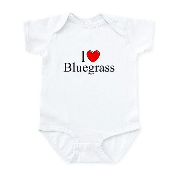 CafePress - I Love (Heart) Bluegrass Infant Bodysuit - Baby Light Bodysuit, Size Newborn - 24 Months