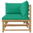 thumbnail image 2 of vidaXL 2 Piece Garden Lounge Set with Green Cushions Bamboo, 2 of 5