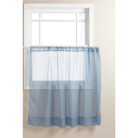 Stylemaster Elegance Sheer Voile, 60" X 36" | Panel, Smoke Blue