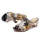 thumbnail image 4 of Amzcrzy Zapatos de mujer,Zapatos de mujer,Zapatillas de mujer, Sandalias de metal con suela plana y cuentas para mujer Sandalias Mujer Zapatillas De Casa, 4 of 8