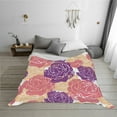 thumbnail image 2 of YFYANG Lightweight Warm Flannel Blanket, Vintage Abstract Rose Texture Throw Blanket for Bed, Sofa, Travel, Camping, 40"x30", 2 of 7