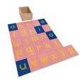 thumbnail image 2 of Cartas de papel de lija Montessori de Delmach, minúsculas, baldosas de madera de polipropileno, codificadas por colores con consonantes vocales, incluye caja de almacenamiento, 2 of 8