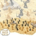 thumbnail image 5 of JWQFBC 2Pcs Plastic Medieval Knight Soldier Toys Action Figure Army Infantry Swordman Gold, 5 of 9