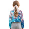 thumbnail image 2 of COEQINE Girls Crop Top Sweatshirt Long Sleeve Crewneck Fall Winter Pullover Cute Casual Loose Fit Streetwear Clothes for Teen Kids Age 5-6, Otter Cherry Blossom, 2 of 7