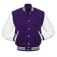 thumbnail image 3 of Yokua Men’s Varsity Baseball Letterman Wool Body Genuine Leather Sleeves Bomber American Style Varsity, 3 of 7
