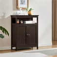 thumbnail image 2 of Yaheetech Bathroom Storage Cabinet w/Adjustable Shelf Multifunctional Organizer Free Standing Rack Stand, Espresso, 2 of 9