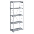 thumbnail image 2 of 4-Tier Vintage Industrial Style Bookcase with Powder Coating,Metal and Wood Bookshelf for Living Room,Bedroom & Office(Grey+Silver), 2 of 5