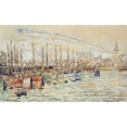 thumbnail image 2 of Signac, Paul 18x13 Black Ornate Wood Framed with Double Matting Museum Art Print Titled - Les Sable DOlonne, 2 of 4