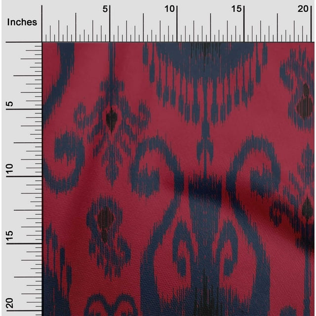 oneOone Viscose Chiffon Fabric Ethnic Ikat Decor Fabric Printed BTY 42 Inch Wide