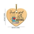 thumbnail image 6 of Book Lovers Heart Decorations Bookshelf Hanging Signs Christmas Tree Hanging Decorations Gifts For Family Gifts for Her Reversible Decorations, 6 of 8