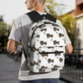 thumbnail image 2 of Lafuoo Dachshund Dog Pattern Casual Backpack, Large Capacity Adjustable Shoulder Strap Computer Backpack, Unisex, Suitable for Campus, Business,Travel-One Size, 2 of 6
