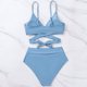 thumbnail image 5 of Traje de baño para mujer Traje de baño de color sólido para mujer + bañador y bikini de moda Traje de baño dividido Trajes de baño para mujer, 5 of 8