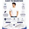 thumbnail image 3 of MANARC Men’s 100% Cotton T Shirt – Crew Neck, Short Sleeve, Regular Fit | Soft Breathable Fabric | Premium Everyday Basic Comfort Fit Large White Plain Tee for Casual & Daily Wear, 3 of 7