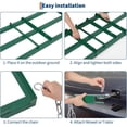 thumbnail image 4 of OUYAWEI Herse Traînante Robuste 4 Pieds Tracteur ATV ATV Tondeuse Barres Réglables Niveleuse d'Allée Râteau Paysager Vert, 4 of 7