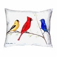 thumbnail image 2 of Betsy Drake HJ490 Bird & Roses Large Indoor & Outdoor Pillow - 16 x 20 in., 2 of 3