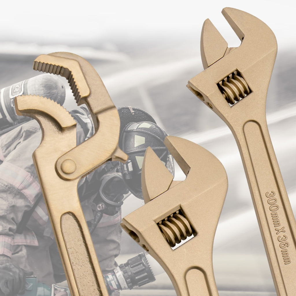 Aluminum Bronze NonSparking Adjustable Wrench for Hazardous Environment