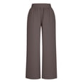 thumbnail image 6 of Avtoify Womens Pants Dressy Casual Solid High Waisted Loose Wide Leg Elastic Waistband Pocket, 6 of 9