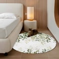 thumbnail image 2 of Round Area Rug 4 Ft, Sage Green Eucalyptus Leaves Washable Non-Slip Circle Carpet for Living Room/Bedroom, Spring Botanical Floral Low-Profile Crawling Mats Collection Rugs for Indoor, 2 of 8