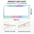 thumbnail image 4 of Coolnut Mermaid License Plate Frames 2pcs, Aluminum Universal Car License Plate Holder with Elliptical Hole for US Vehicles, 12"x 6", 4 of 7