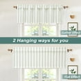 thumbnail image 6 of DriftAway Farmhouse Linen Lined Valance Double Layer Thermal Insulated Room Darkening Blackout Window Valances 3 Inch Rod Pocket Vertical Striped Kitchen Valance Single 52 Inch by 18 Inch Loden Green, 6 of 8