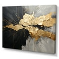thumbnail image 2 of Designart "Meditating In The Black And Gold Abstraction I" Abstract Painting Canvas Art Print, 2 of 7