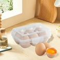thumbnail image 6 of Egg Storage For Refrigerator,Plastic Egg Holder With Lid,Egg Container Holders, Plastic Stackable Trays For 6 Eggs,Egg Container For Refrigerator,Small Reusable Portable Egg Container,C, 6 of 9